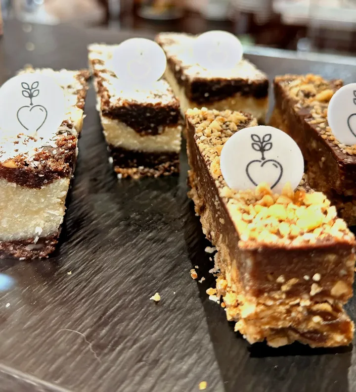 Chocolate bars on slate